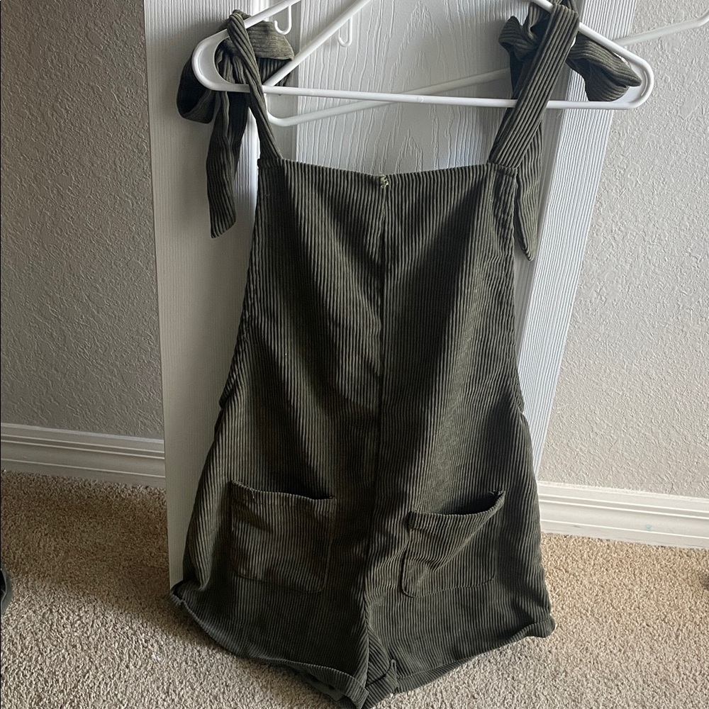 SHEIN Olive Green Corduroy Jumpsuit